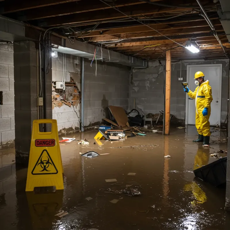 Flooded Basement Electrical Hazard in Upshur County, TX Property